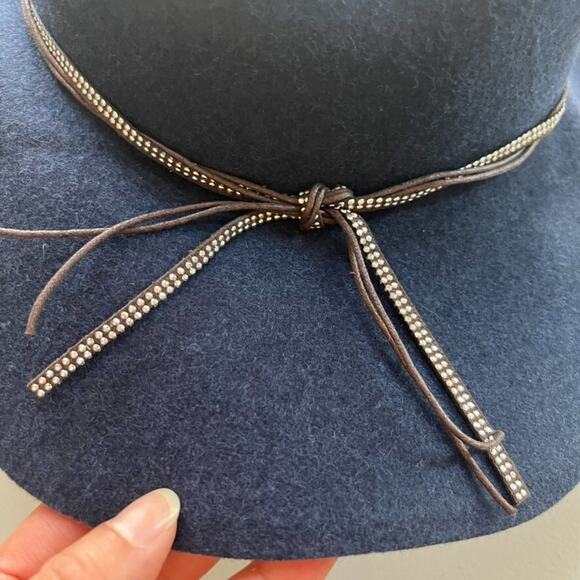 Wallaroo Hat Company Sun Hat Women's Felt Wool UPF 50+ Sun Protection Navy NWT - Picture 3 of 11